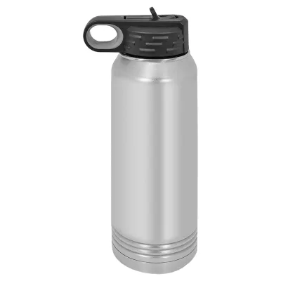 Color Logo 32 oz Sport Lid Water Bottle - Stainless Steel Insulated Tumbler