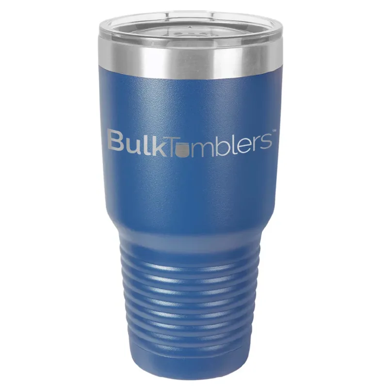 30 oz Promo personlig tumbler - 16 farver - logo laserskåret på isoleret rustfrit stål + låg