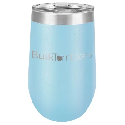 16 oz Weinbecher mit Logo lasergraviert auf isolierten Edelstahl-Weinbechern + Deckel
