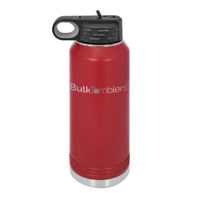 Botol Air 32 oz yang Dipersonalisasi dengan Logo Ukir Laser pada Stainless Steel Berinsulasi