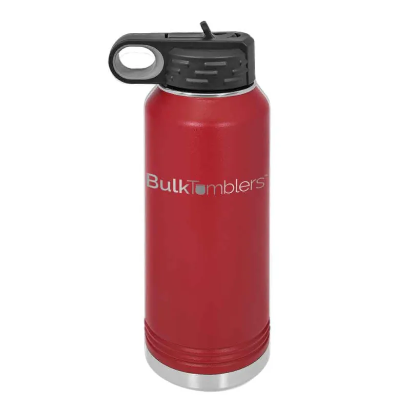 Botol Air 32 oz yang Dipersonalisasi dengan Logo Ukir Laser pada Stainless Steel Berinsulasi