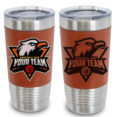 20 oz Basketball Leather -tumblerit – Mix & Match – Tukkuerä, personoitu kaiverrus tai täysvärinen logotulostus
