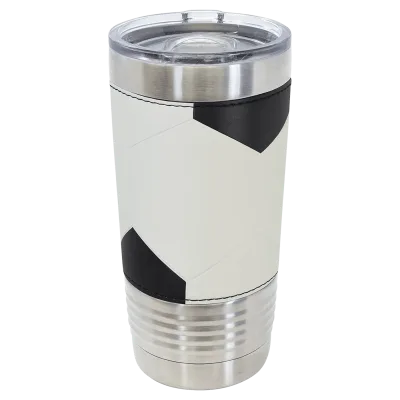 Kasse med 24 Basketball / Football Kunstlæder Sports Tumbler - Rustfrit Stål Isoleret Rejsekrus