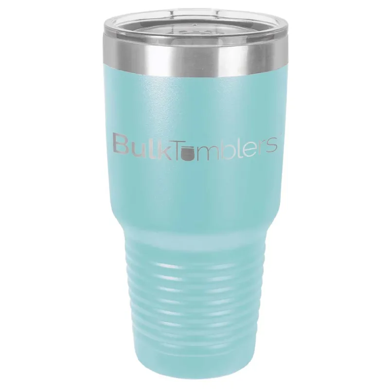 30 oz Promo personlig tumbler - 16 farver - logo laserskåret på isoleret rustfrit stål + låg