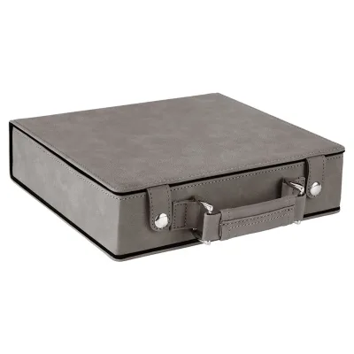Laserable Leatherette 100 pc Poker Chip Set Case, Dice, and Cards