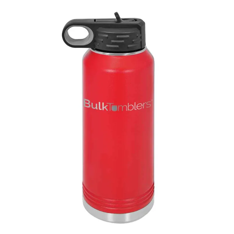 Botol Air 32 oz yang Dipersonalisasi dengan Logo Ukir Laser pada Stainless Steel Berinsulasi