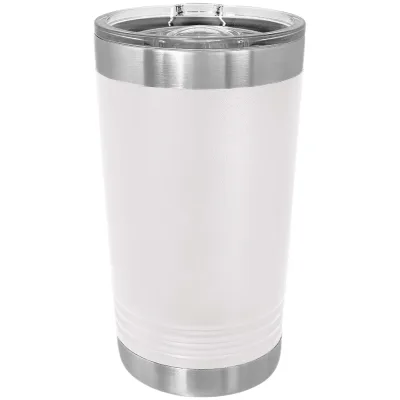 KASSE med 24 - blanke 16 oz Pint Glass isolerede rustfrie ståltumblere med SureGrip og låg