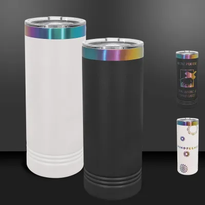 Vasos Skinny de 22 oz con baño iónico para promociones -Combina y mezcla- Venta al por mayor personalizada con grabado o impresión de logo a todo color