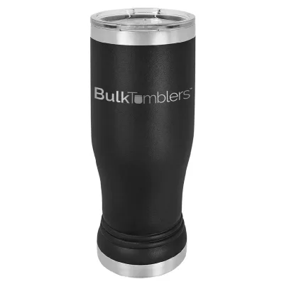 20 oz 프로모션 맞춤형 맥주 필스너 글라스 텀블러 로고 레이저 각인 보온 스테인리스 스틸 + 뚜껑