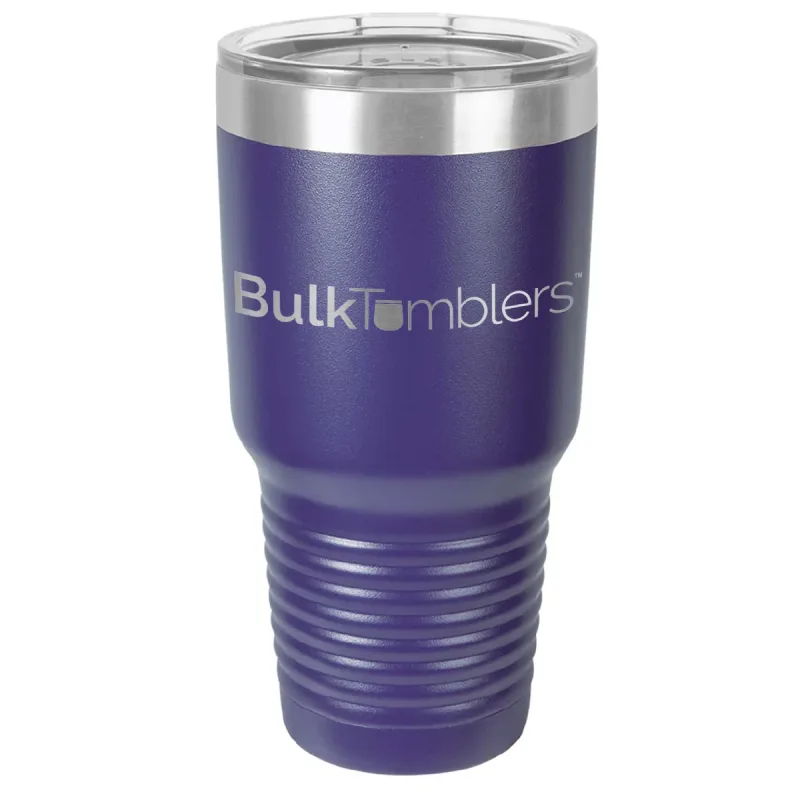 30 oz Promo personlig tumbler - 16 farver - logo laserskåret på isoleret rustfrit stål + låg