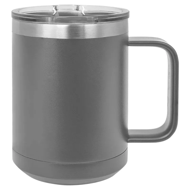 15 oz 不鏽鋼保溫咖啡杯 粉末塗層 雙層鋼保溫（空白）