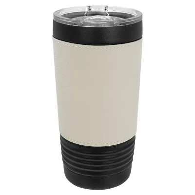 Blank 20 oz Leatherette Tumbler, Isolerad Rostfri Stål + Lock