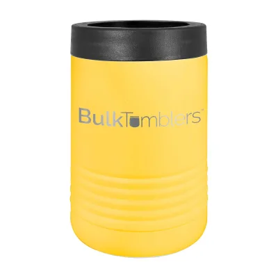 Promo Personalized Beverage Holder for Can / Bottle w Logo Laser Engraved on Insulated Stainless Steel