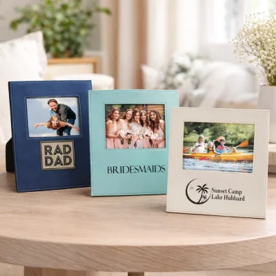 5 x 7 Leatherette Photo Frames with Large Engraving Area