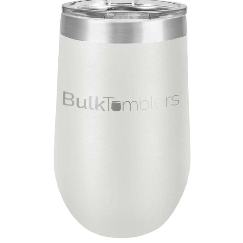 16 oz Weinbecher mit Logo lasergraviert auf isolierten Edelstahl-Weinbechern + Deckel