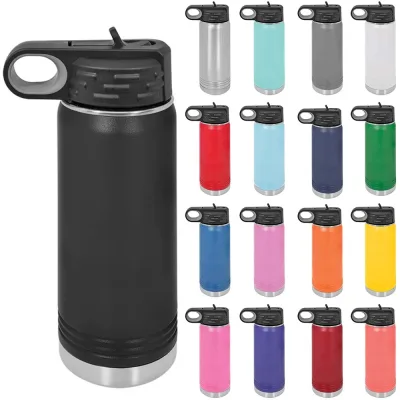 20 oz rustfrit stål pulverlakeret blank isoleret sportvandflaske Polar Camel