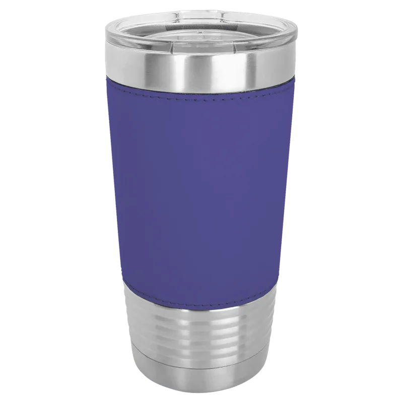 Blank 20 oz Leatherette Tumbler, Isolerad Rostfri Stål + Lock