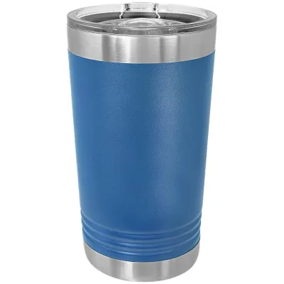 KASSE med 24 - blanke 16 oz Pint Glass isolerede rustfrie ståltumblere med SureGrip og låg