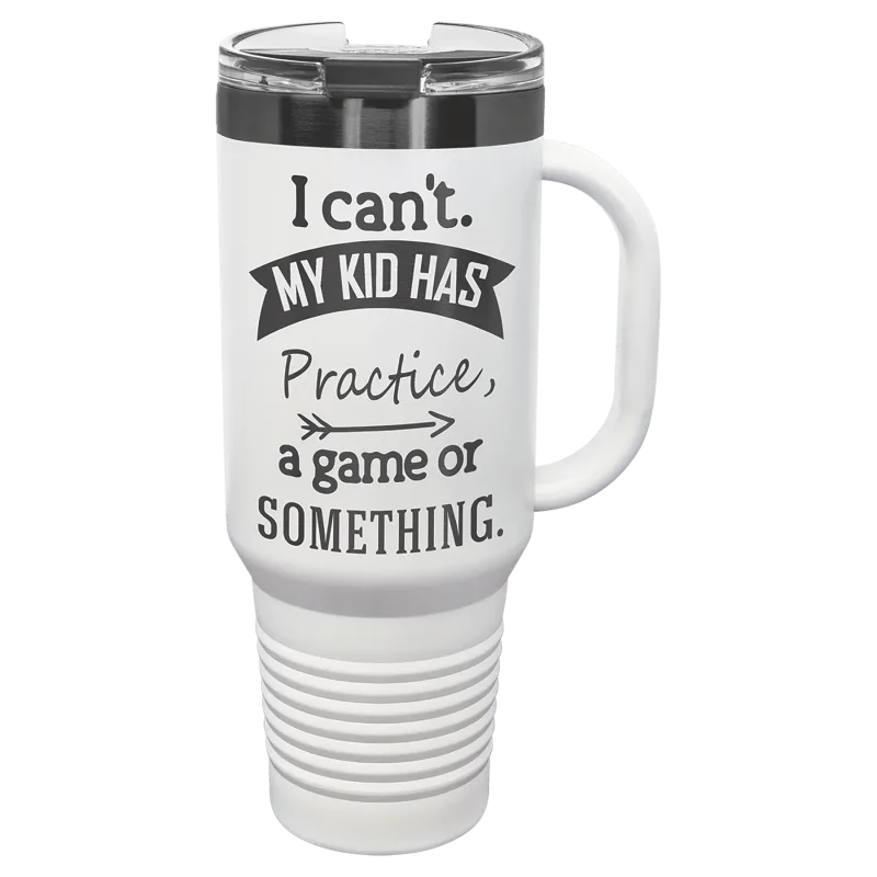 Mug de voyage Black Ghost Polar Camel 40 oz avec poignée, paille incluse