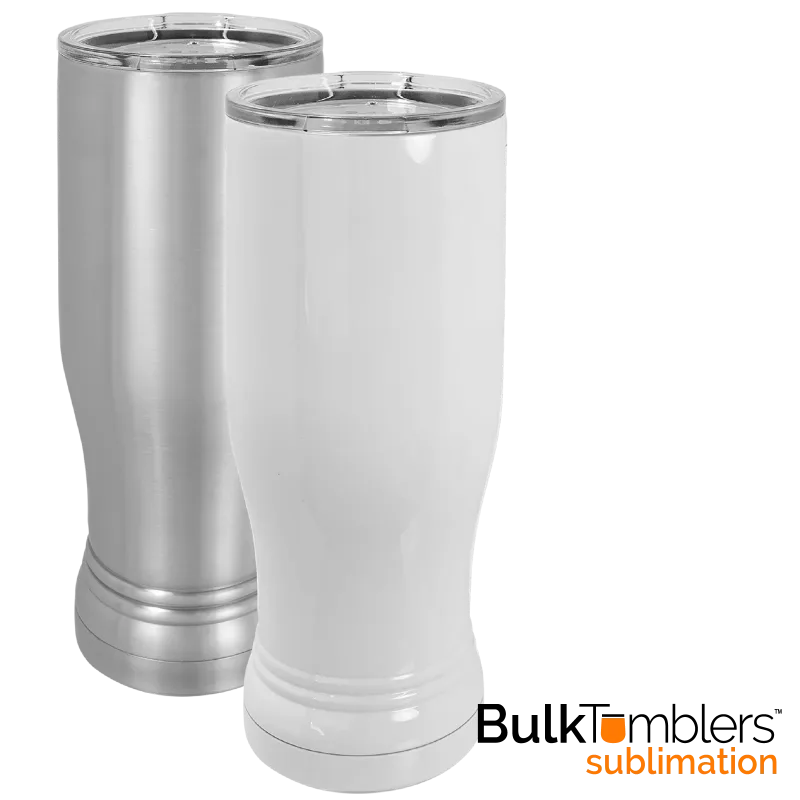 20 oz Pilsner SUBLIMATION Stainless Steel Blank Insulated SureGrip Tumbler with Lid