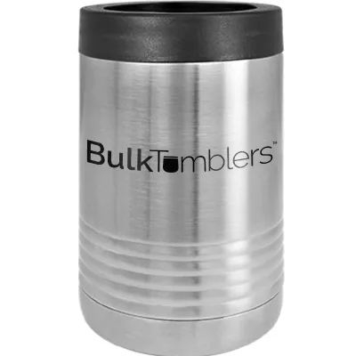 Promo Personalized Beverage Holder for Can / Bottle w Logo Laser Engraved on Insulated Stainless Steel