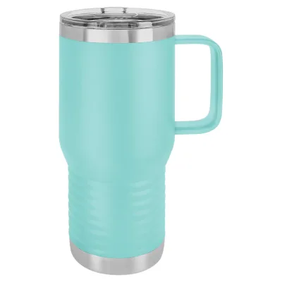 20 oz isoleret termokrus i rustfrit stål med hank til rejsebrug - pulverlakeret (kasse med 24)