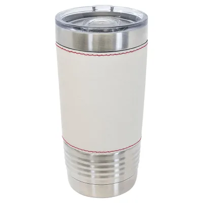 Blank 20 oz Leatherette Tumbler, Isolerad Rostfri Stål + Lock