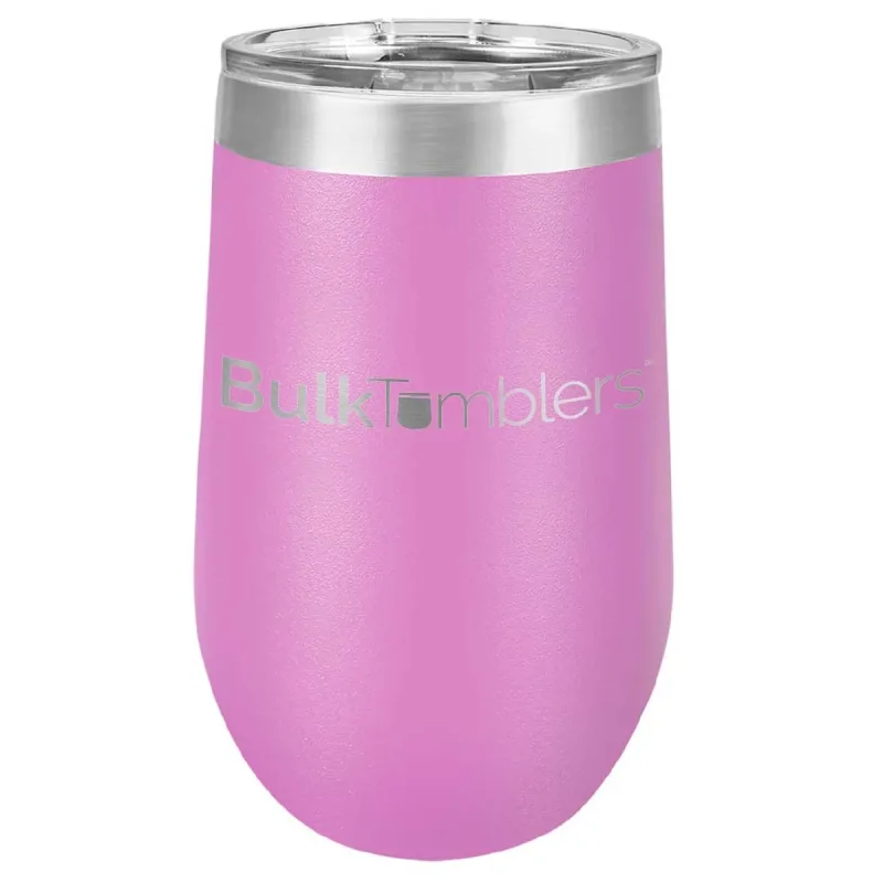 16 oz Weinbecher mit Logo lasergraviert auf isolierten Edelstahl-Weinbechern + Deckel