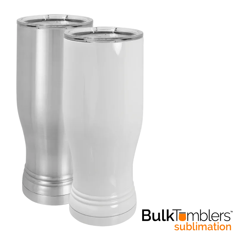 14 oz Pilsner SUBLIMATION Stainless Steel Blank Insulated SureGrip Tumbler with Lid