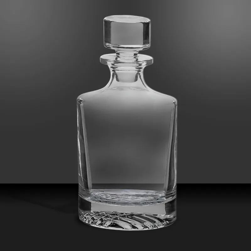 Round Glass Whiskey Decanter  in Gift Box
