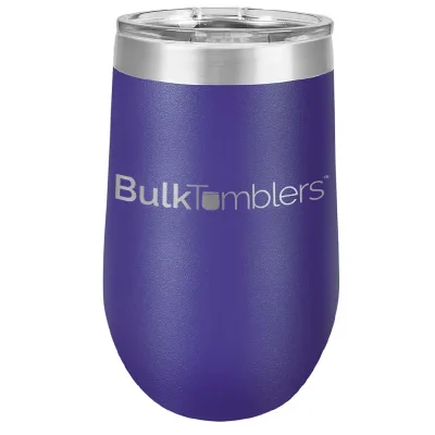 16 oz Weinbecher mit Logo lasergraviert auf isolierten Edelstahl-Weinbechern + Deckel