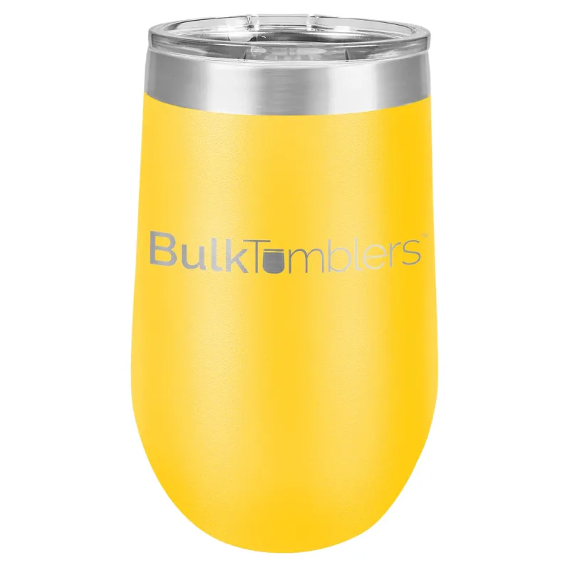 16 oz Weinbecher mit Logo lasergraviert auf isolierten Edelstahl-Weinbechern + Deckel