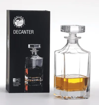 方形玻璃威士忌醒酒器（附禮盒）