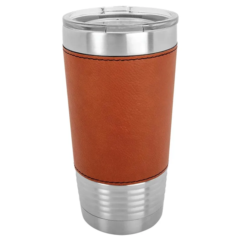 一箱24個 20 oz 仿皮保溫杯，不鏽鋼保溫 + 杯蓋