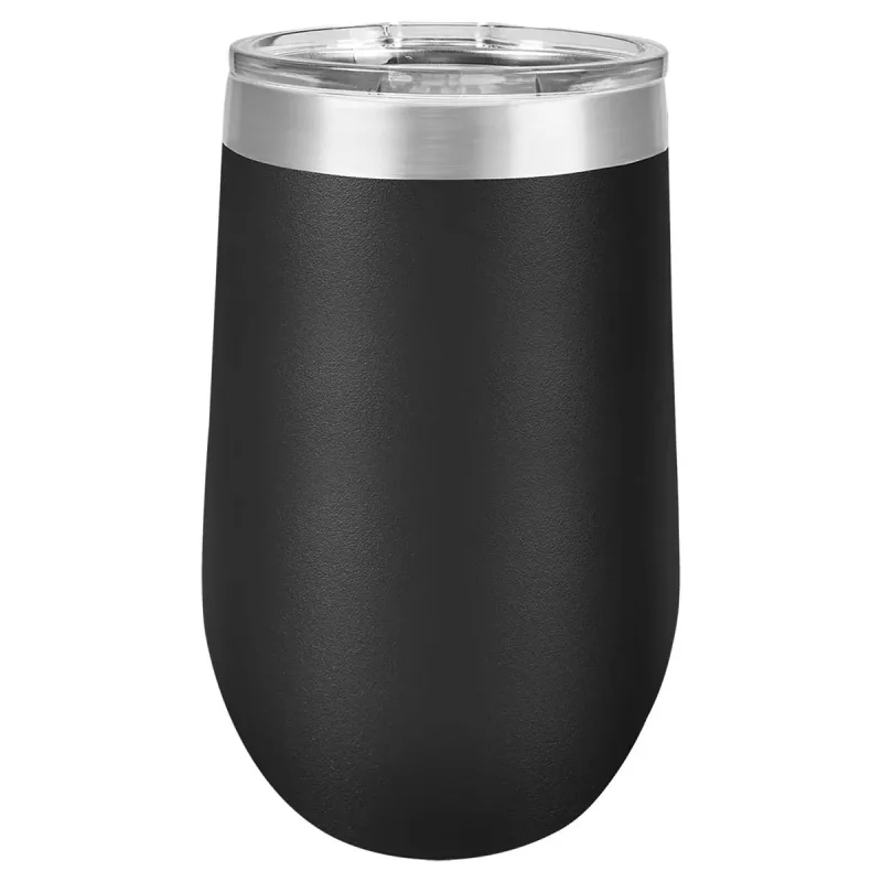 16 oz Weinbecher mit Logo lasergraviert auf isolierten Edelstahl-Weinbechern + Deckel