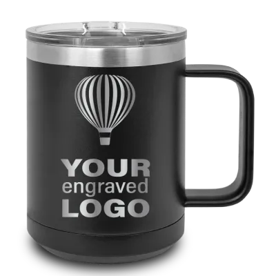 15 oz Handled Insulated Mug -Mix & Match- Bulk Wholesale Personalized Engraved or Full Color Print Logo