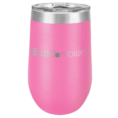 16 oz Weinbecher mit Logo lasergraviert auf isolierten Edelstahl-Weinbechern + Deckel