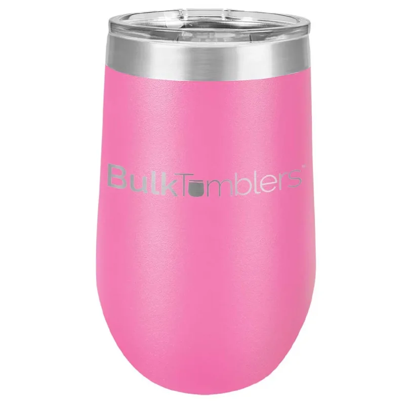 16 oz Weinbecher mit Logo lasergraviert auf isolierten Edelstahl-Weinbechern + Deckel