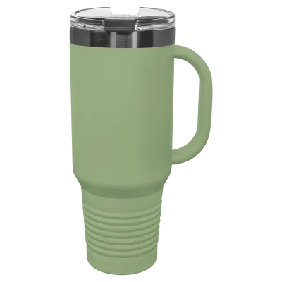 Mug de voyage Black Ghost Polar Camel 40 oz avec poignée, paille incluse