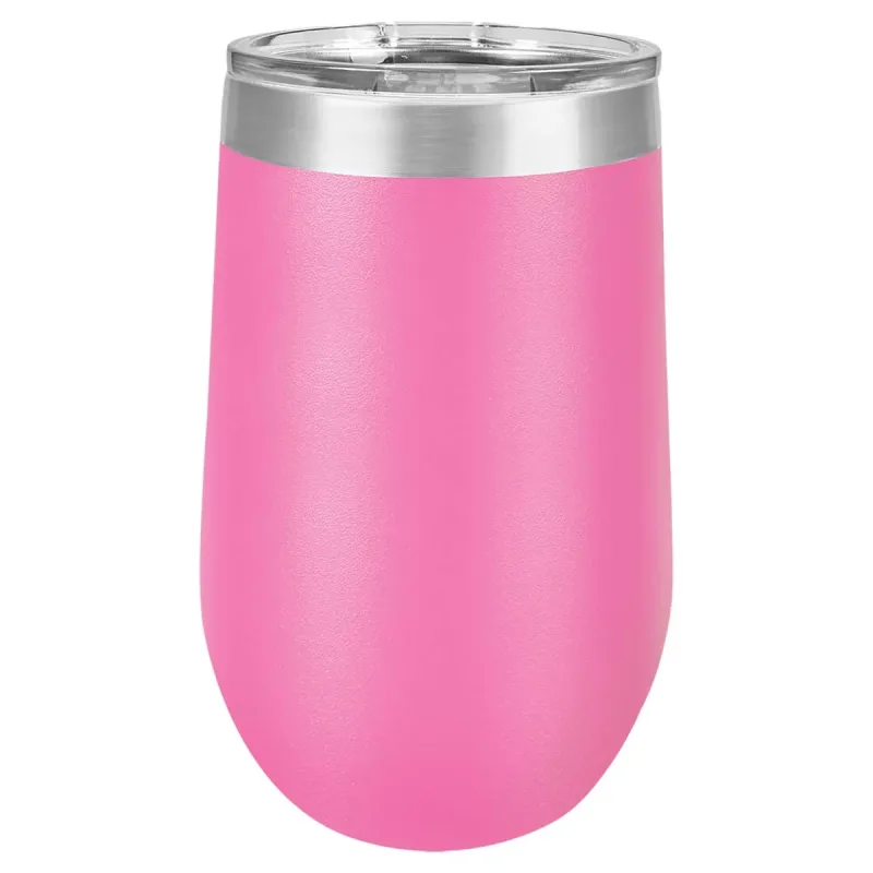 16 oz Weinbecher mit Logo lasergraviert auf isolierten Edelstahl-Weinbechern + Deckel
