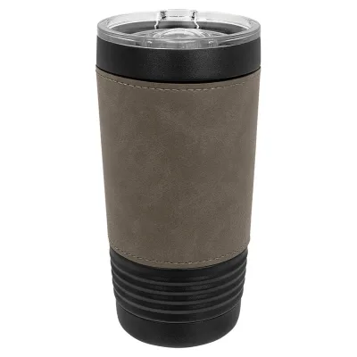 Blank 20 oz Leatherette Tumbler, Isolerad Rostfri Stål + Lock