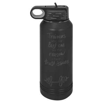 Botol Air Olahraga Insulated Stainless Steel 32 oz Black Ghost Powder Coated Polar Camel