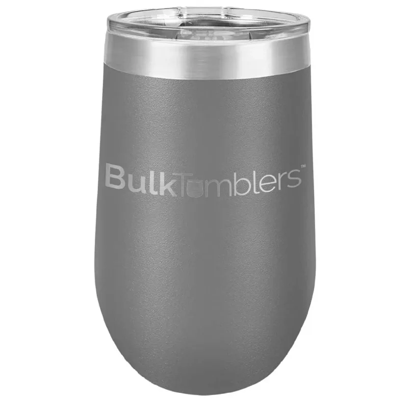16 oz Weinbecher mit Logo lasergraviert auf isolierten Edelstahl-Weinbechern + Deckel