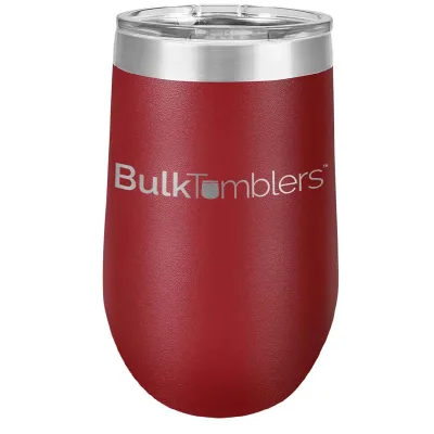 16 oz Weinbecher mit Logo lasergraviert auf isolierten Edelstahl-Weinbechern + Deckel
