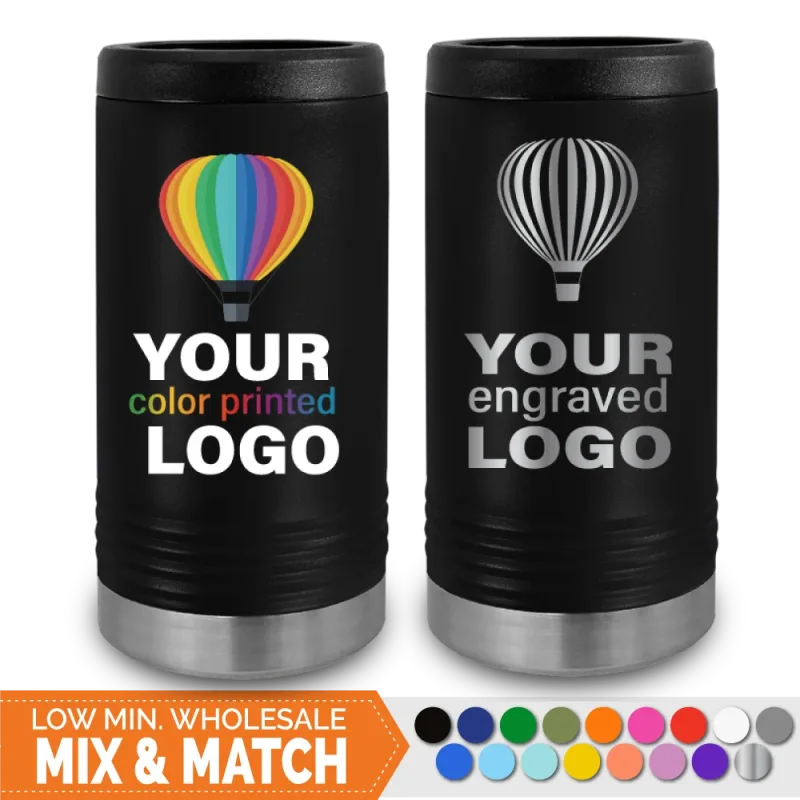 12 oz isoleret slim seltzer-dåseholder - Mix & Match - Engros personligt graveret eller fuldfarveprintet logo