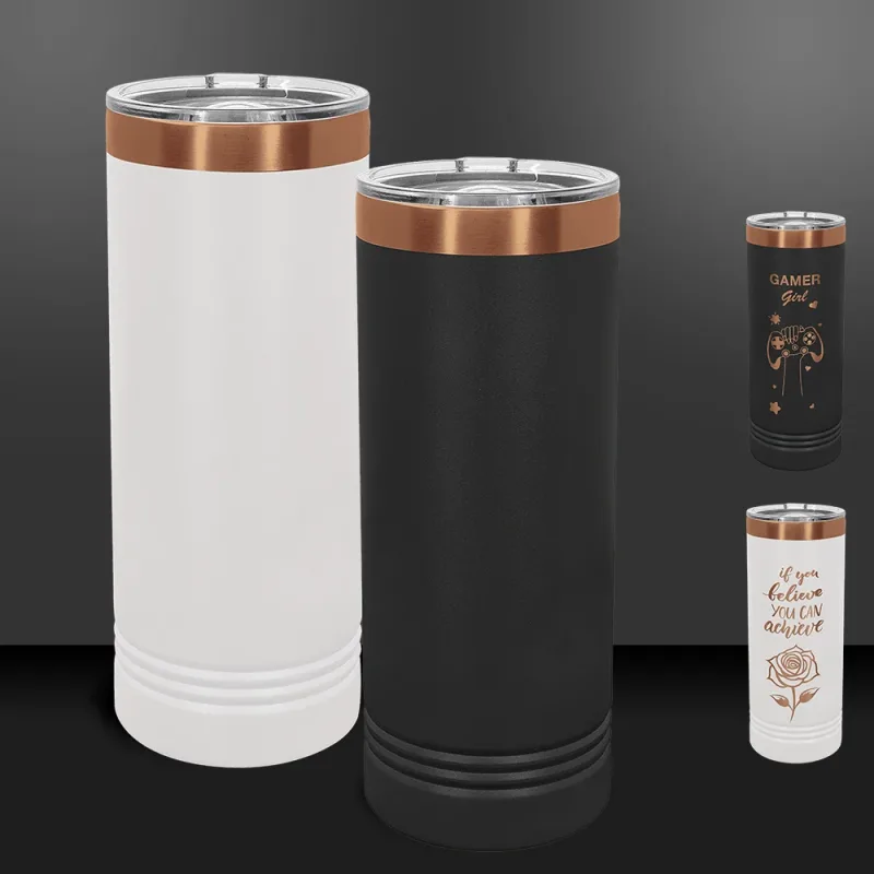 Kopparjonpläterade 22 oz Skinny Polar Camel-tumblers