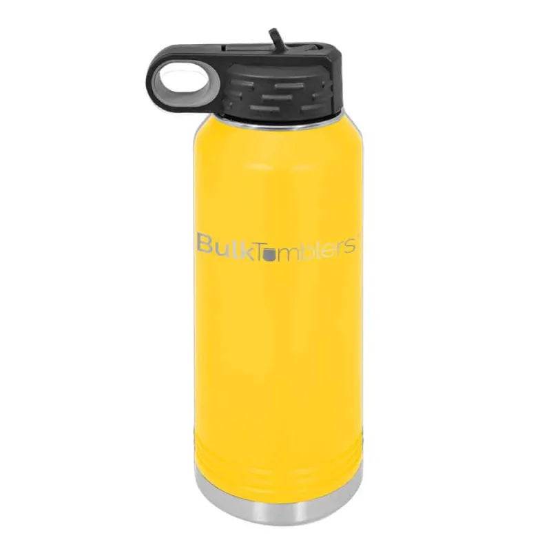 Botol Air 32 oz yang Dipersonalisasi dengan Logo Ukir Laser pada Stainless Steel Berinsulasi