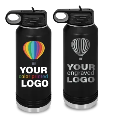 32 oz Insulated Sport Water Bottle -Mix & Match- Bulk Wholesale Personalized Engraved or Full Color Print Logo