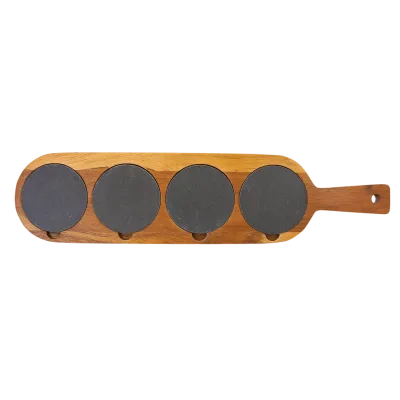 Acacia and Slate Cutting and Serving Board