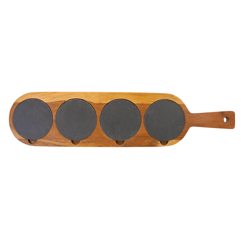 Acacia and Slate Cutting and Serving Board